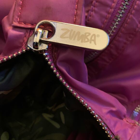 Zumba Large Fuchsia Nylon Crossbody - Picture 10 of 11